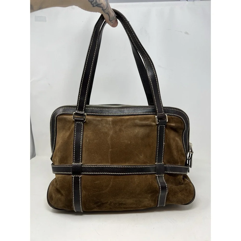 GUCCI Suede Interlocking G Royal Satchel Rare - Picture 5 of 16